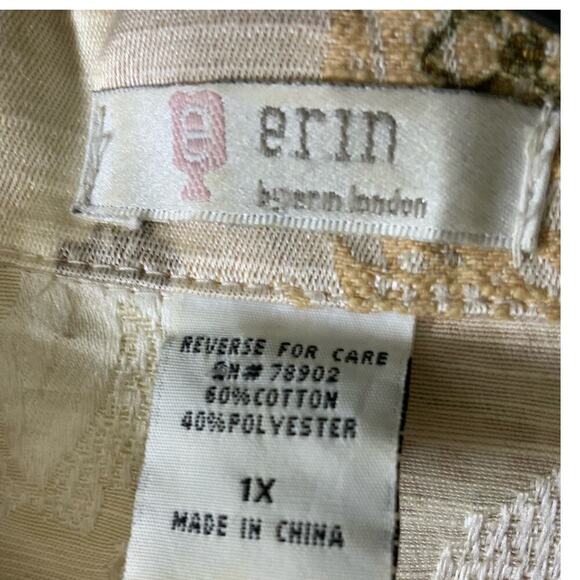 Vintage Erin Floral Button Up Shirt Jacket Womens Plus 1X Long Sleeve Tropical - Picture 6 of 6